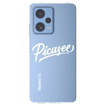 Picasee silikonowe przeźroczyste etui na Xiaomi Redmi Note 12 Pro 5G - Picasee - old logo - white