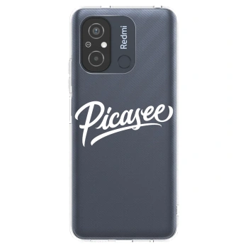 Picasee silikonowe przeźroczyste etui na Xiaomi Redmi 12C - Picasee - old logo - white