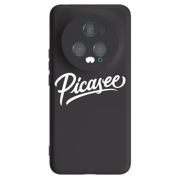 Picasee silikonowe czarne etui na Honor Magic5 Pro - Picasee - old logo - white