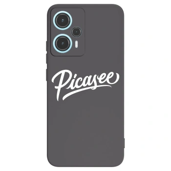 Picasee silikonowe czarne etui na Xiaomi Poco F5 - Picasee - old logo - white