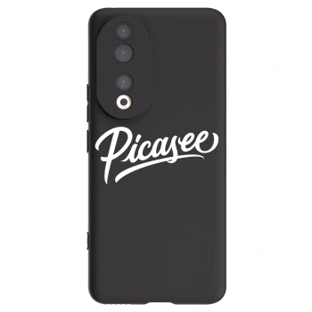 Picasee silikonowe czarne etui na Honor 90 5G - Picasee - old logo - white