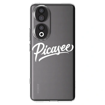 Picasee silikonowe przeźroczyste etui na Honor 90 5G - Picasee - old logo - white
