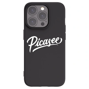 Picasee silikonowe czarne etui na Apple iPhone 15 Pro - Picasee - old logo - white