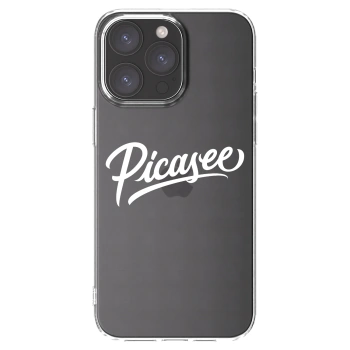 Picasee silikonowe przeźroczyste etui na Apple iPhone 15 Pro Max - Picasee - old logo - white