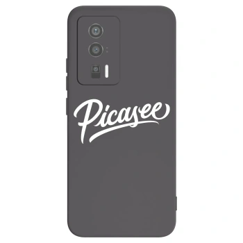 Picasee silikonowe czarne etui na Xiaomi Poco F5 Pro 5G - Picasee - old logo - white
