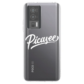 Picasee silikonowe przeźroczyste etui na Xiaomi Poco F5 Pro 5G - Picasee - old logo - white