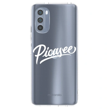 Picasee silikonowe przeźroczyste etui na Motorola Moto G62 - Picasee - old logo - white