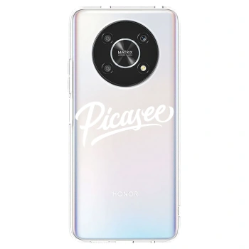 Picasee silikonowe przeźroczyste etui na Honor Magic4 Lite 5G - Picasee - old logo - white