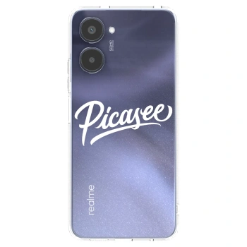 Picasee silikonowe przeźroczyste etui na Realme 10 4G - Picasee - old logo - white