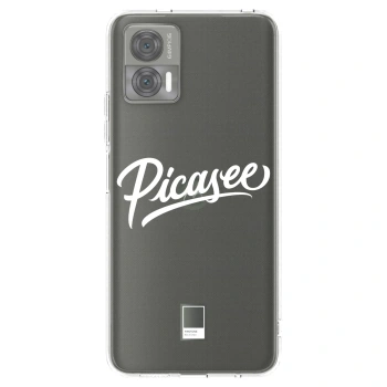 Picasee silikonowe przeźroczyste etui na Motorola Edge 30 Neo - Picasee - old logo - white