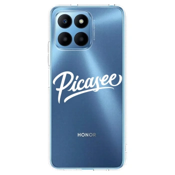 Picasee silikonowe przeźroczyste etui na Honor 70 Lite - Picasee - old logo - white
