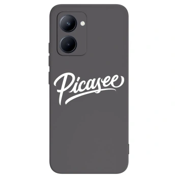 Picasee silikonowe czarne etui na Realme C33 (2023) - Picasee - old logo - white