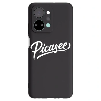 Picasee silikonowe czarne etui na Honor X7a - Picasee - old logo - white