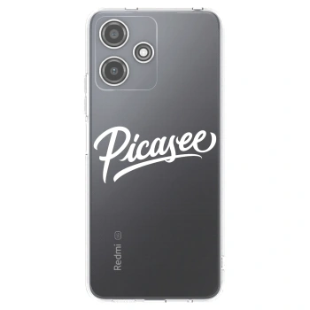 Picasee silikonowe przeźroczyste etui na Xiaomi Redmi 12 5G - Picasee - old logo - white