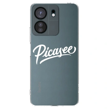 Picasee silikonowe przeźroczyste etui na Xiaomi Redmi 13C 4G - Picasee - old logo - white