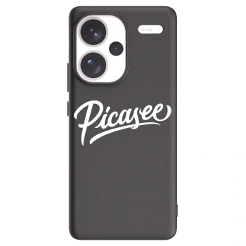 Picasee silikonowe czarne etui na Xiaomi Redmi Note 13 Pro+ 5G - Picasee - old logo - white