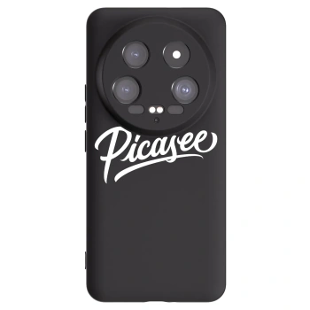 Picasee silikonowe czarne etui na Xiaomi 14 Ultra - Picasee - old logo - white