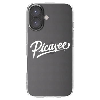 Picasee silikonowe przeźroczyste etui na Apple iPhone 16 - Picasee - old logo - white