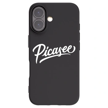 Picasee silikonowe czarne etui na Apple iPhone 16 - Picasee - old logo - white