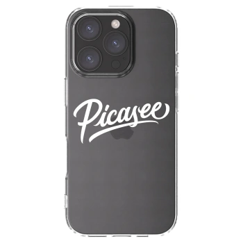 Picasee silikonowe przeźroczyste etui na Apple iPhone 16 Pro - Picasee - old logo - white