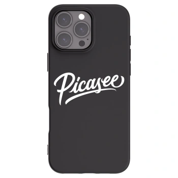 Picasee silikonowe czarne etui na Apple iPhone 16 Pro Max - Picasee - old logo - white