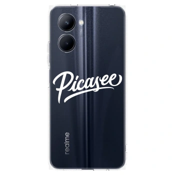 Picasee silikonowe przeźroczyste etui na Realme C33 (2023) - Picasee - old logo - white