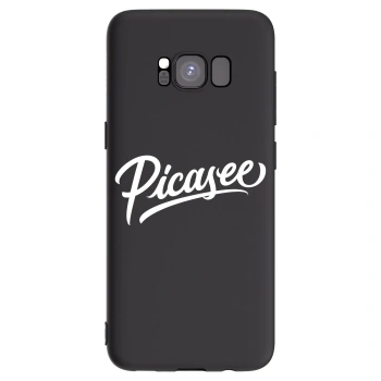 Picasee silikonowe czarne etui na Samsung Galaxy S8 G950F - Picasee - old logo - white