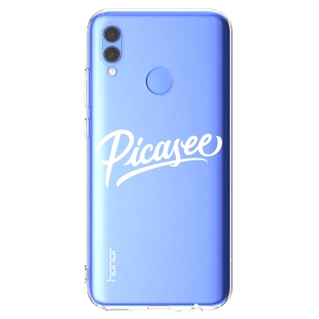 Picasee silikonowe przeźroczyste etui na Huawei P Smart 2019 - Picasee - old logo - white