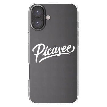 Picasee silikonowe przeźroczyste etui na Apple iPhone 16 Plus - Picasee - old logo - white