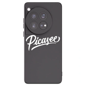 Picasee silikonowe czarne etui na OnePlus 12 5G - Picasee - old logo - white
