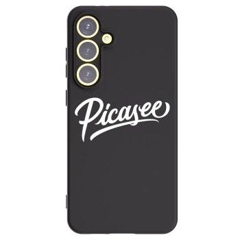 Picasee silikonowe czarne etui na Samsung Galaxy S24 FE S721B - Picasee - old logo - white