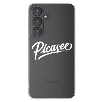 Picasee silikonowe przeźroczyste etui na Samsung Galaxy S24 FE S721B - Picasee - old logo - white