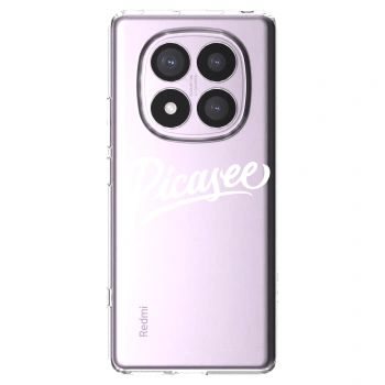 Picasee silikonowe przeźroczyste etui na Xiaomi Redmi Note 14 Pro 5G - Picasee - old logo - white