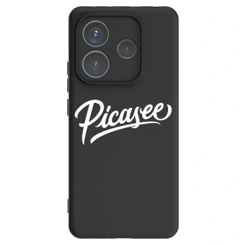 Picasee silikonowe czarne etui na Xiaomi Redmi Note 14 5G - Picasee - old logo - white
