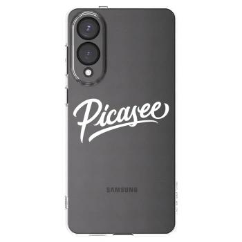 Picasee silikonowe przeźroczyste etui na Samsung Galaxy S25 Edge 5G - Picasee - old logo - white