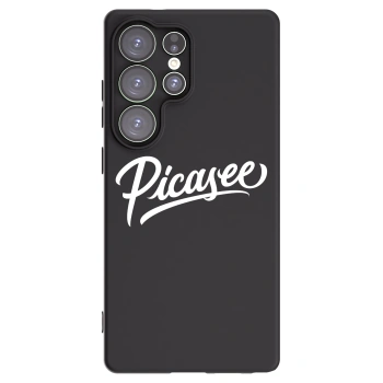 Picasee silikonowe czarne etui na Samsung Galaxy S25 Ultra 5G - Picasee - old logo - white