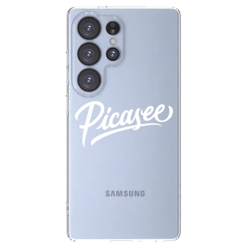 Picasee silikonowe przeźroczyste etui na Samsung Galaxy S25 Ultra 5G - Picasee - old logo - white
