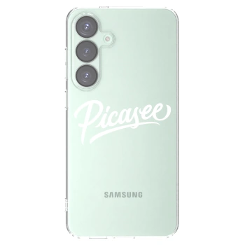 Picasee silikonowe przeźroczyste etui na Samsung Galaxy S25+ 5G - Picasee - old logo - white