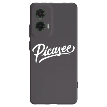 Picasee silikonowe czarne etui na Motorola Moto G35 5G - Picasee - old logo - white