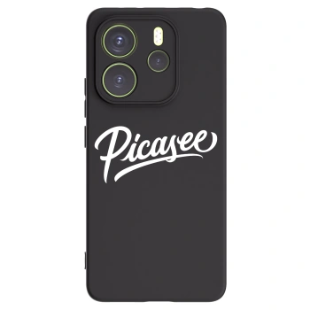 Picasee silikonowe czarne etui na Xiaomi Redmi Note 14 4G - Picasee - old logo - white