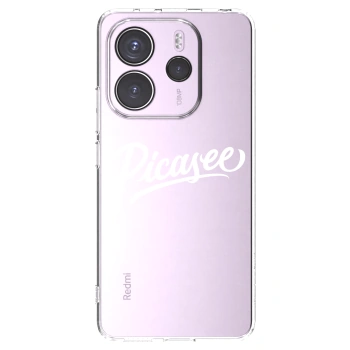 Picasee silikonowe przeźroczyste etui na Xiaomi Redmi Note 14 4G - Picasee - old logo - white