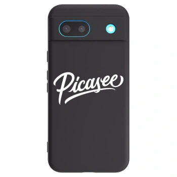 Picasee silikonowe czarne etui na Google Pixel 8a - Picasee - old logo - white