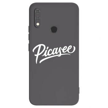 Picasee silikonowe czarne etui na Xiaomi Redmi Note 7 - Picasee - old logo - white