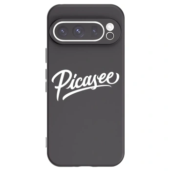Picasee silikonowe czarne etui na Google Pixel 9 Pro - Picasee - old logo - white