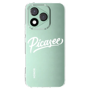 Picasee silikonowe przeźroczyste etui na Honor 400 Lite 5G - Picasee - old logo - white