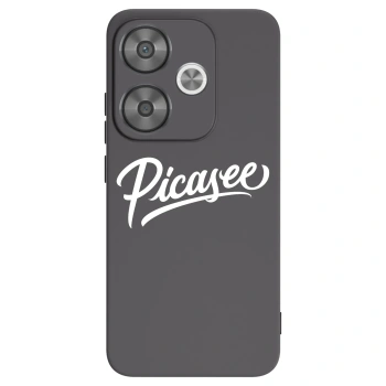 Picasee silikonowe czarne etui na Xiaomi Poco F6 - Picasee - old logo - white