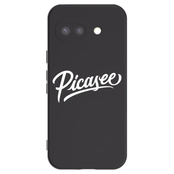 Picasee silikonowe czarne etui na Google Pixel 9a - Picasee - old logo - white