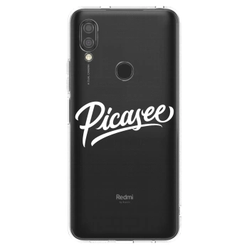 Picasee silikonowe przeźroczyste etui na Xiaomi Redmi 7 - Picasee - old logo - white