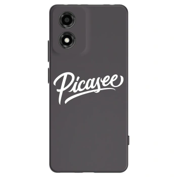 Picasee silikonowe czarne etui na Motorola Moto E14 - Picasee - old logo - white