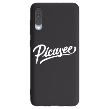 Picasee silikonowe czarne etui na Samsung Galaxy A70 A705F - Picasee - old logo - white